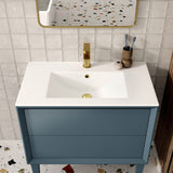 Ajax Yarborough 615mm Wall Hung Vanity Unit with 1TH Basin in Matt Storm Blue view