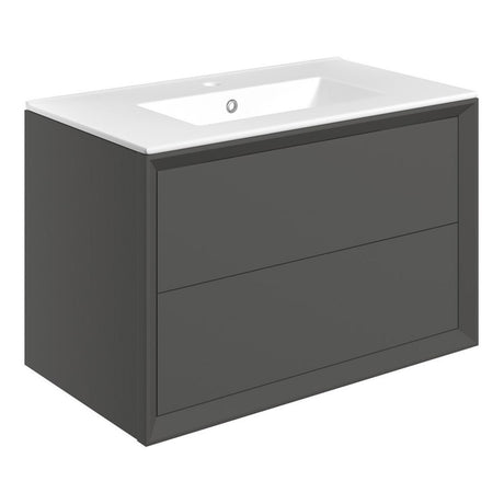 Ajax Yarborough 815mm Wall Hung Vanity Unit with 1TH Basin in Matt Clay