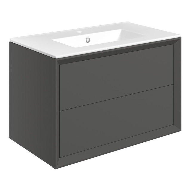 Ajax Yarborough 815mm Wall Hung Vanity Unit with 1TH Basin in Matt Clay