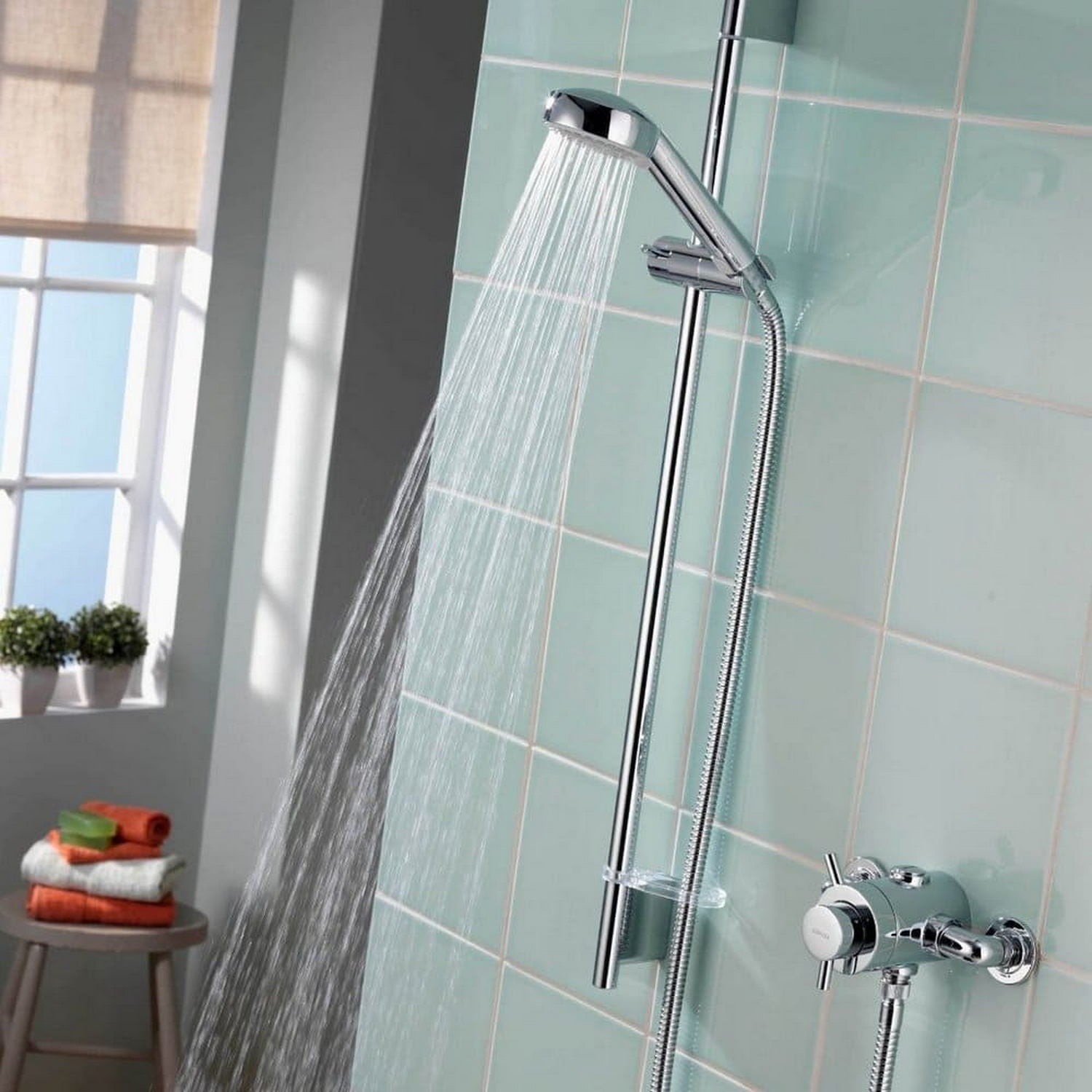 Aqualisa Aspire Exposed Shower with Adjustable 105mm Harmony Head Lifestyle ASP001EA 
