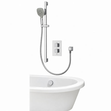 Aqualisa Dream Mixer Shower Square Dual Outlet with Adjustable Head and Bath Filler DRMDCV2.ADBTX.SQR