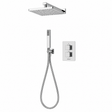 Aqualisa Dream Mixer Shower Square Dual Outlet with Hand Shower and Fixed Head DRMDCV2.HSFW.SQR