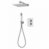 Aqualisa Dream Mixer Shower Square Dual Outlet with Hand Shower and Fixed Head DRMDCV2.HSFW.SQR