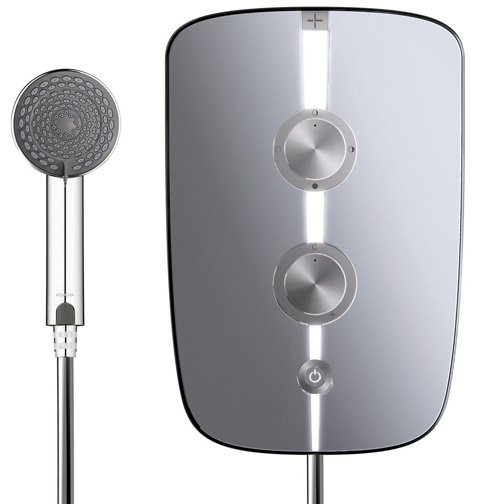 Aqualisa Lumi+ Electric Shower Mirrored Chrome 8.5kW 3