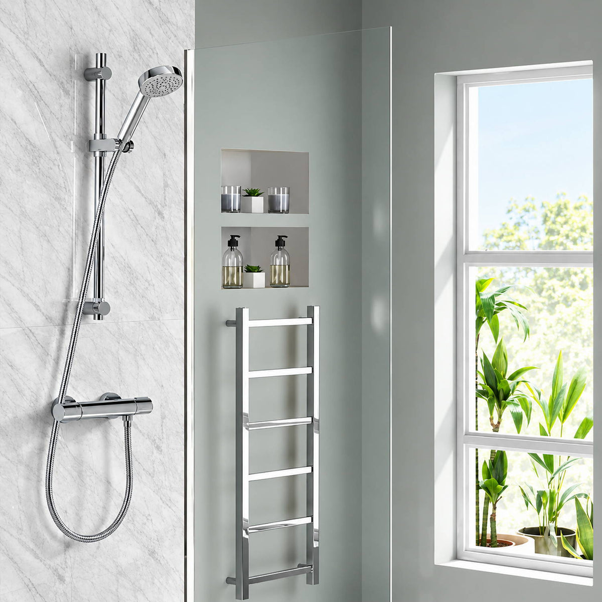 Aqualisa Midas 110 Bar Mixer Shower with Adjustable Head Lifestyle MD110S