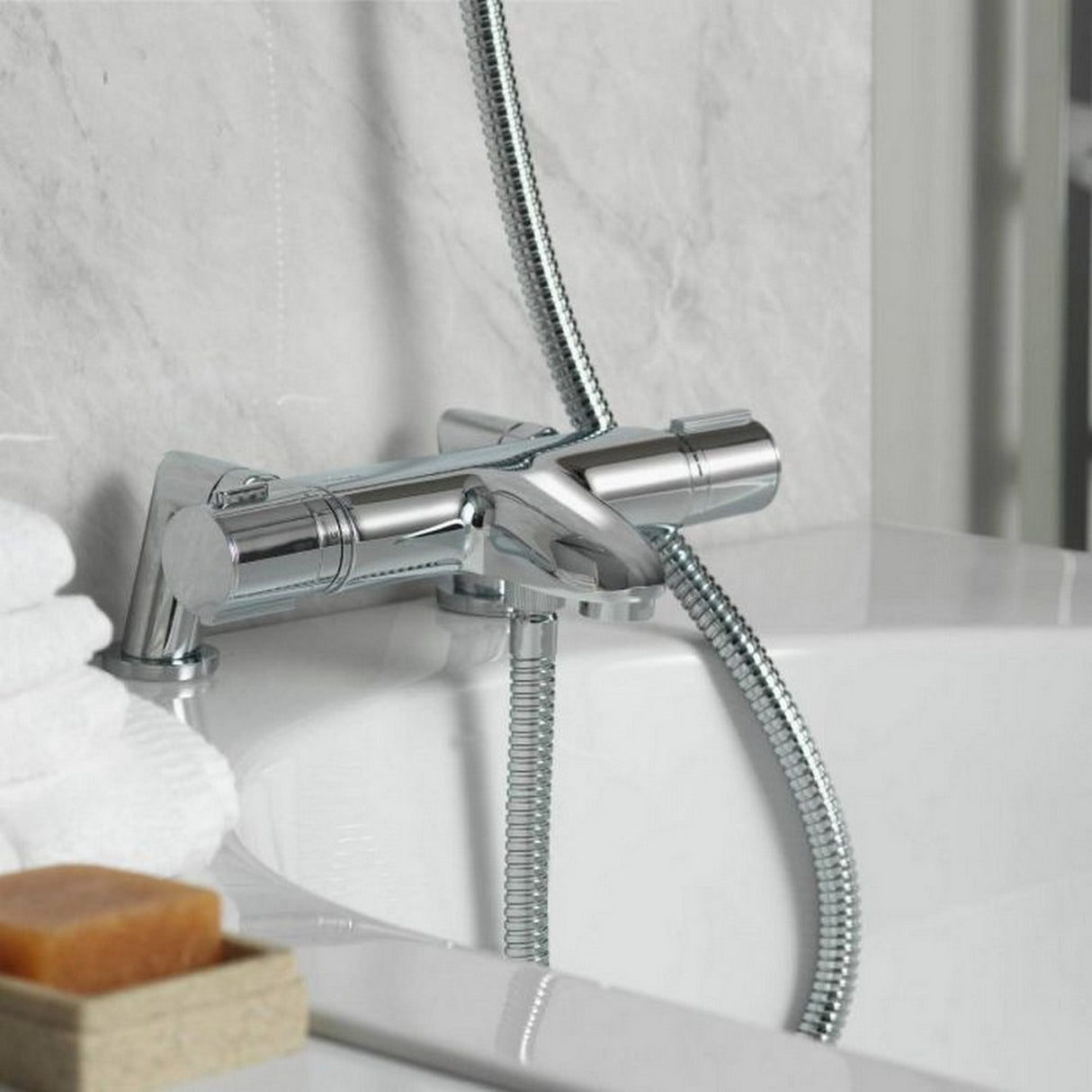 Aqualisa Midas 110 Bath Shower Mixer with Adjustable Head Bath Filler MD110BSM
