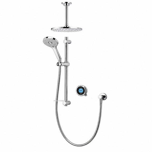 Aqualisa Optic Q Smart Concealed Gravity Pumped Shower with Adjustable and Ceiling Fixed Heads OPQ.A2.BV.DVFC.23