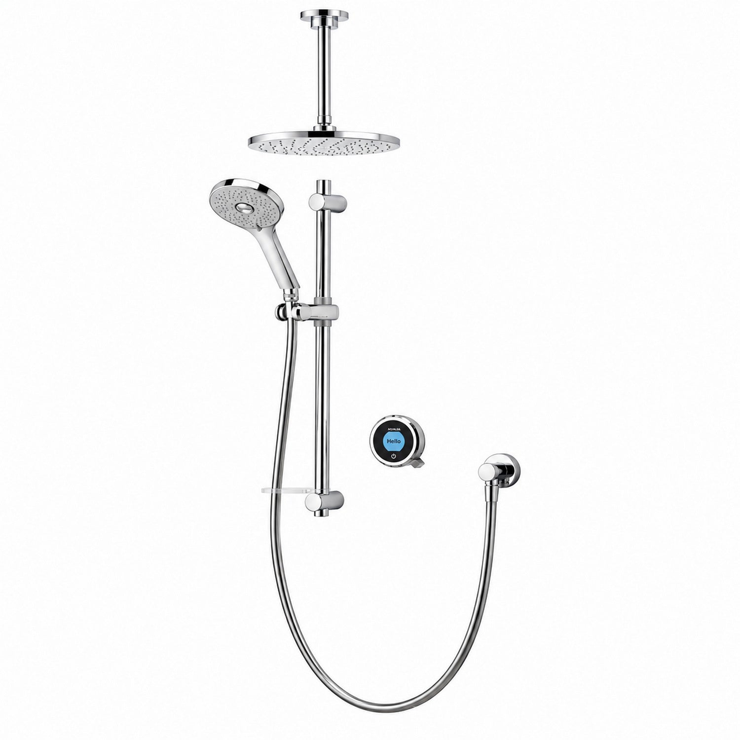 Aqualisa Optic Q Smart Concealed HP Combi Shower with Adjustable and Ceiling Fixed Heads OPQ.A1.BV.DVFC.23