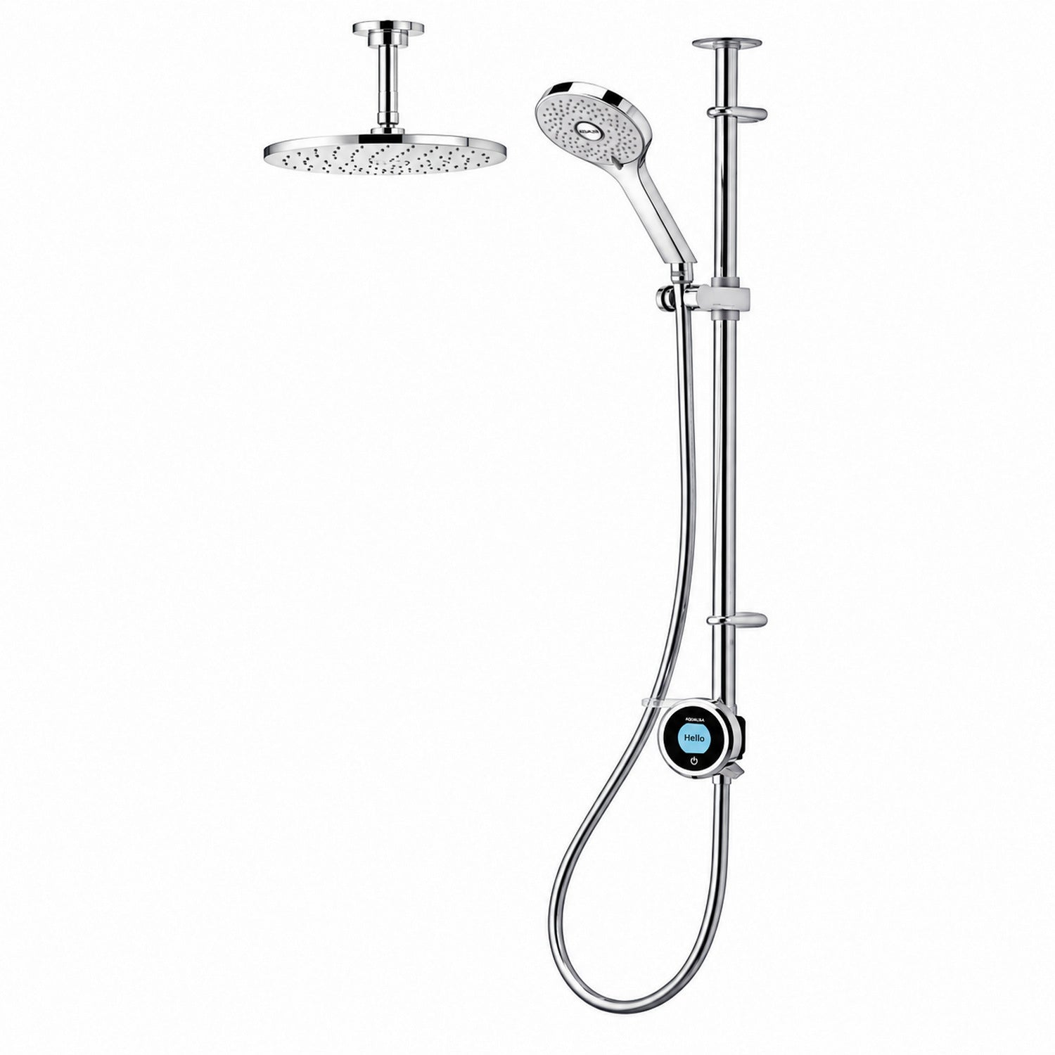 Aqualisa Optic Q Smart Exposed Gravity Pumped Shower with Adjustable and Ceiling Fixed Heads OPQ.A2.EV.DVFC.23