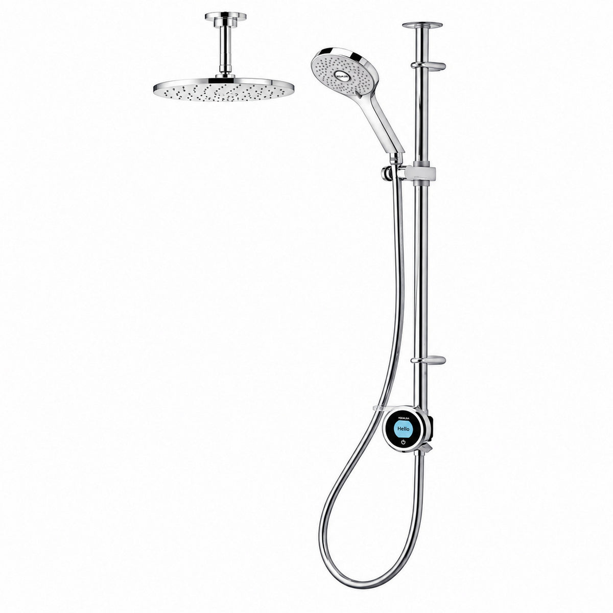 Aqualisa Optic Q Smart Exposed Gravity Pumped Shower with Adjustable and Ceiling Fixed Heads OPQ.A2.EV.DVFC.23