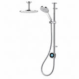 Aqualisa Optic Q Smart Exposed Gravity Pumped Shower with Adjustable and Ceiling Fixed Heads OPQ.A2.EV.DVFC.23
