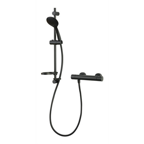 Aqualisa Safe Touch Round Bar Valve Shower in Matt Black RNDSBV1.MB