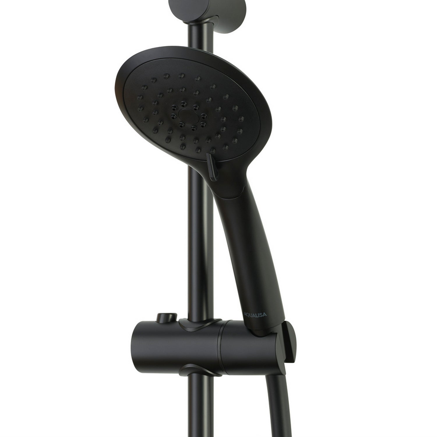 Aqualisa Safe Touch Round Bar Valve Shower in Matt Black Handset RNDSBV1.MB