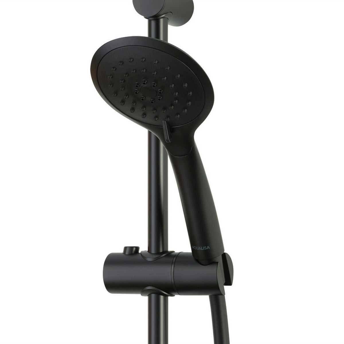 Aqualisa Safe Touch Round Bar Valve Shower in Matt Black Handset RNDSBV1.MB