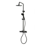 Aqualisa Safe Touch Shower Column with Adjustable Head in Matt Black RNDSCBV2.MB