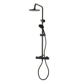 Aqualisa Safe Touch Shower Column with Adjustable Head in Matt Black RNDSCBV2.MB
