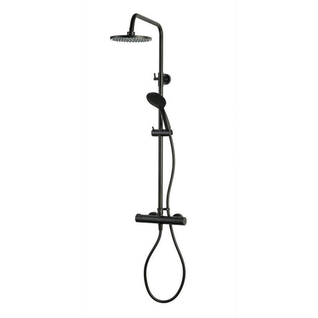 Aqualisa Safe Touch Shower Column with Adjustable Head in Matt Black RNDSCBV2.MB