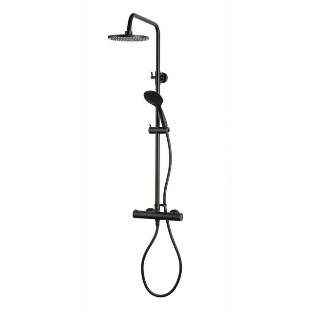 Aqualisa Safe Touch Shower Column with Adjustable Head in Matt Black RNDSCBV2.MB