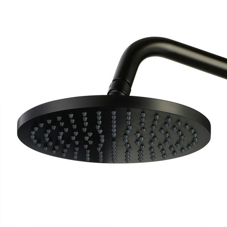 Aqualisa Safe Touch Shower Column with Adjustable Head in Matt Black Fixed Head RNDSCBV2.MB