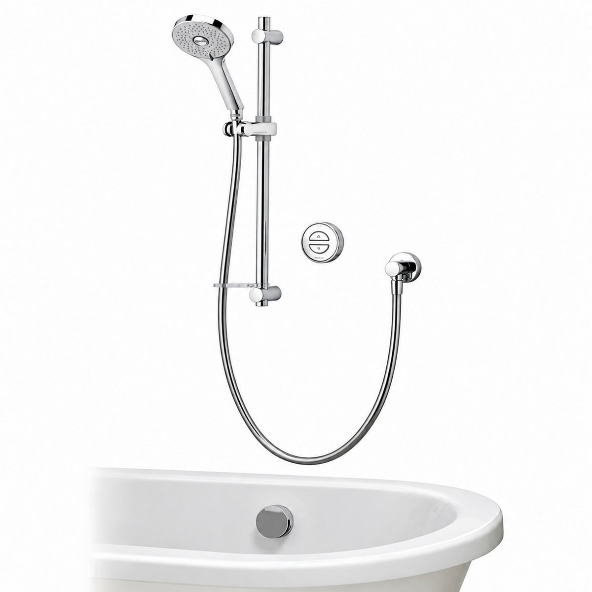 Aqualisa Unity Q Smart Concealed Gravity Pumped Shower with Adjustable Head and Bath Filler UTQ.A2.BV.DVBTX.23