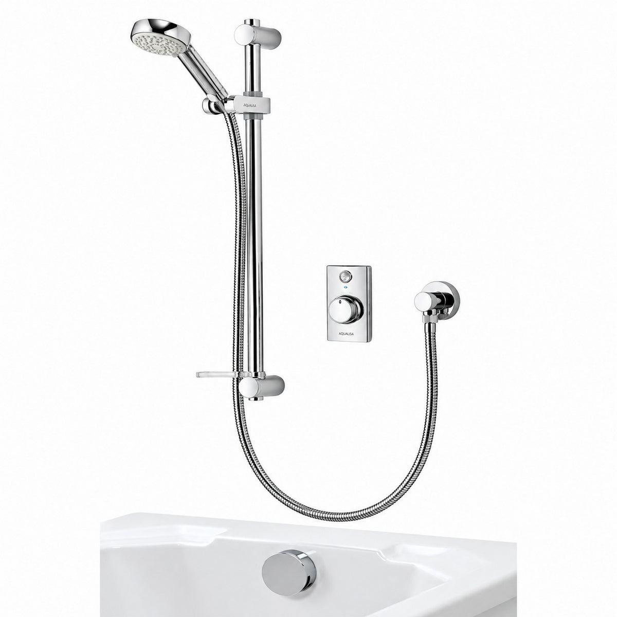 Aqualisa Visage Q Smart Concealed HP Combi Shower with Adjustable Head and Bath Filler VSQ.A1.BV.DVBTX.23