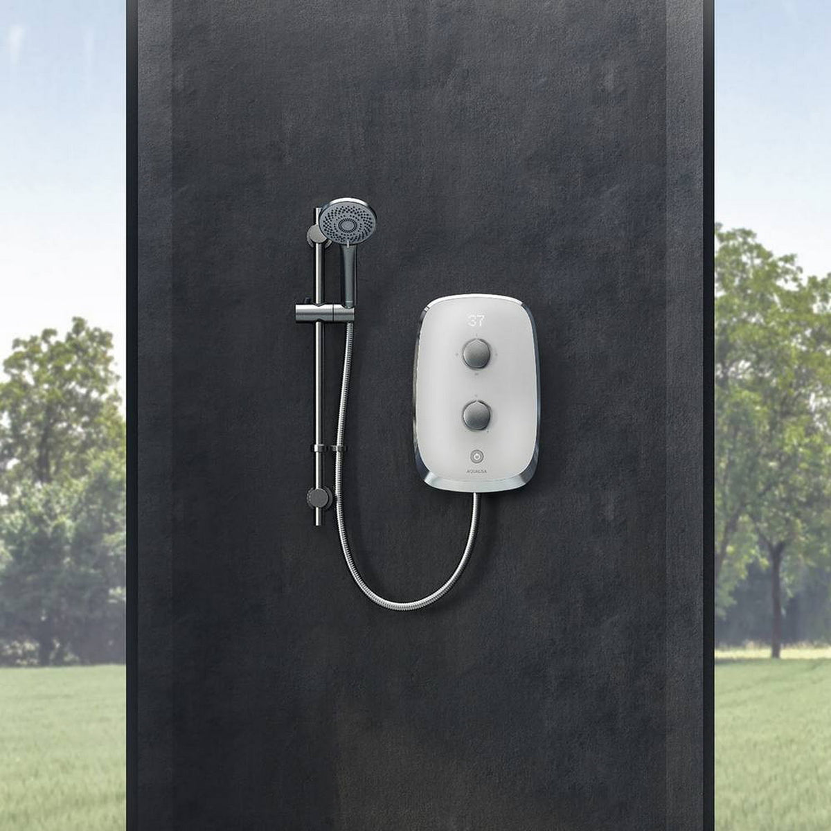Aqualisa eMotion Arctic White Electric Shower Lifestyle