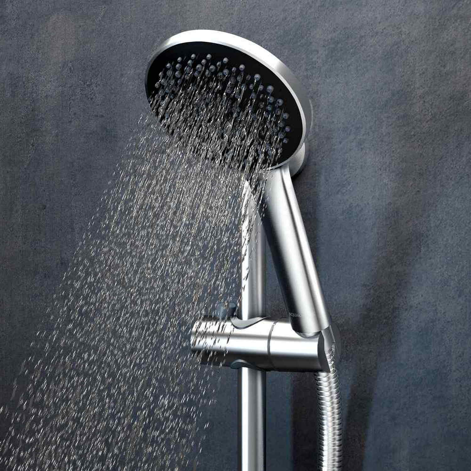 Aqualisa eMotion Midnight Black Electric Shower Handset On