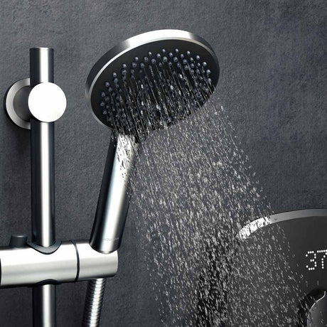 Aqualisa eMotion Space Grey Electric Shower Handset On