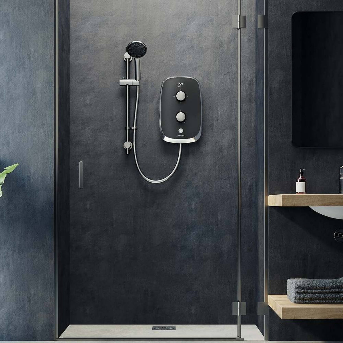 Aqualisa eMotion Space Grey Electric Shower Lifestyle