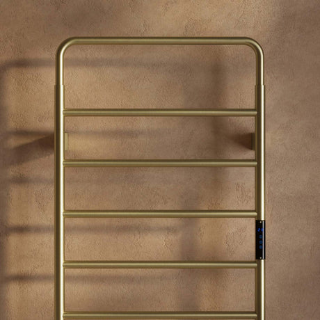 Aura 1200 x 500mm Electric Heated Towel Rail in Brushed Brass 3