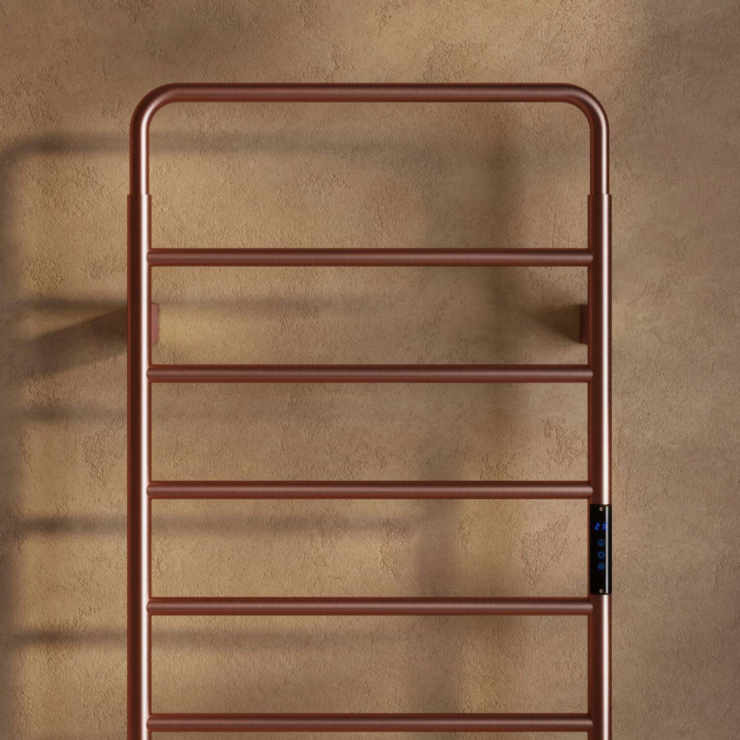 Aura 1200 x 500mm Electric Heated Towel Rail in Brushed Bronze 2