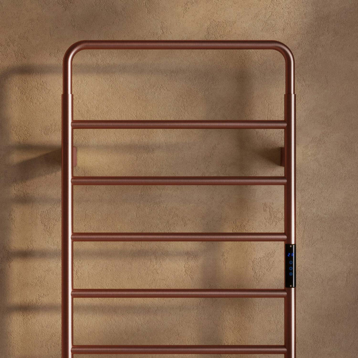 Aura 1200 x 500mm Electric Heated Towel Rail in Brushed Bronze 2