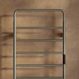 Aura 1200 x 500mm Electric Heated Towel Rail in Brushed Nickel