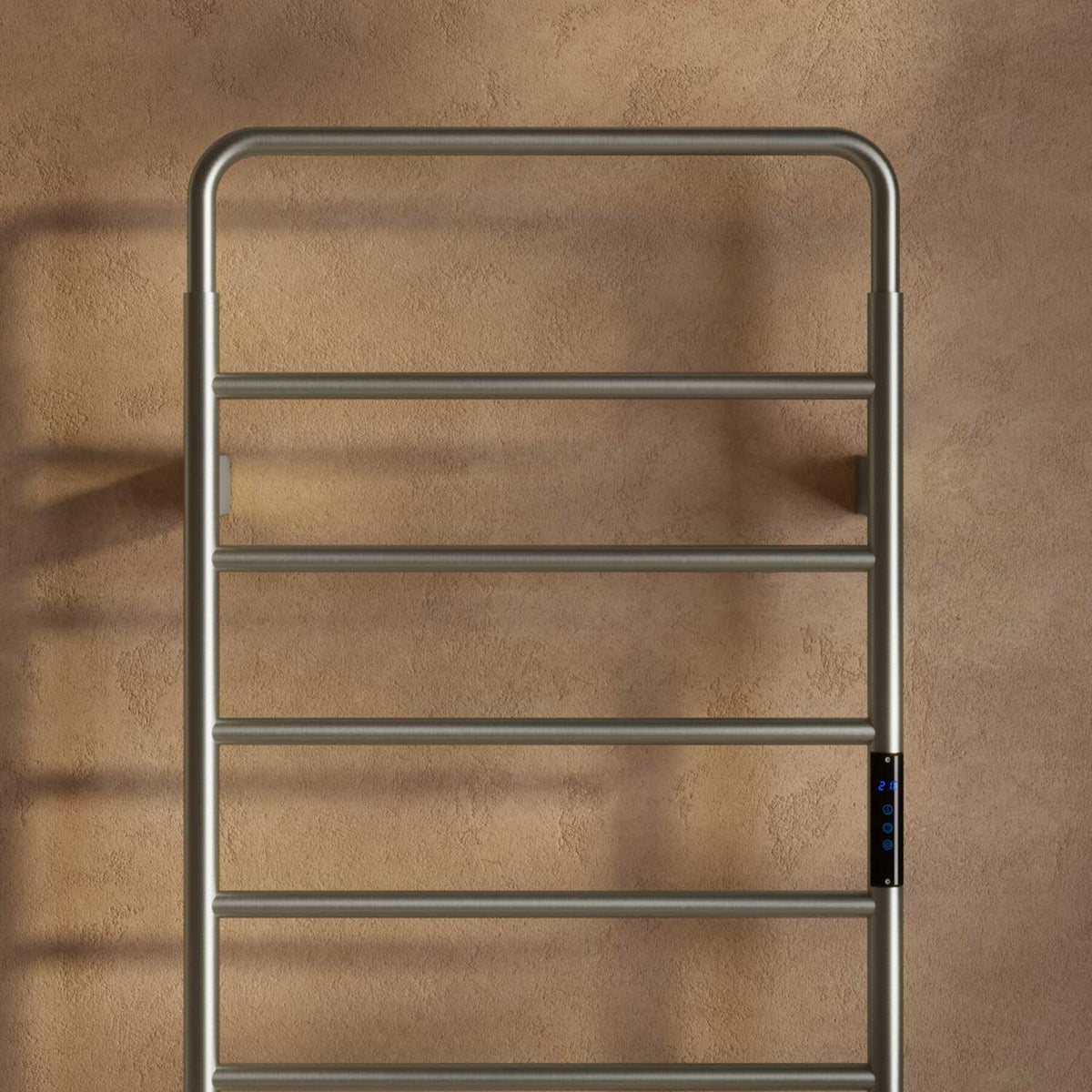 Aura 1200 x 500mm Electric Heated Towel Rail in Brushed Nickel