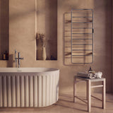 Aura 1200 x 500mm Electric Heated Towel Rail in Chrome lifestyle