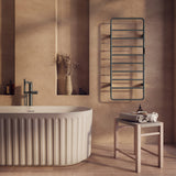 Aura 1200 x 500mm Electric Heated Towel Rail in Gunmetal lifestyle