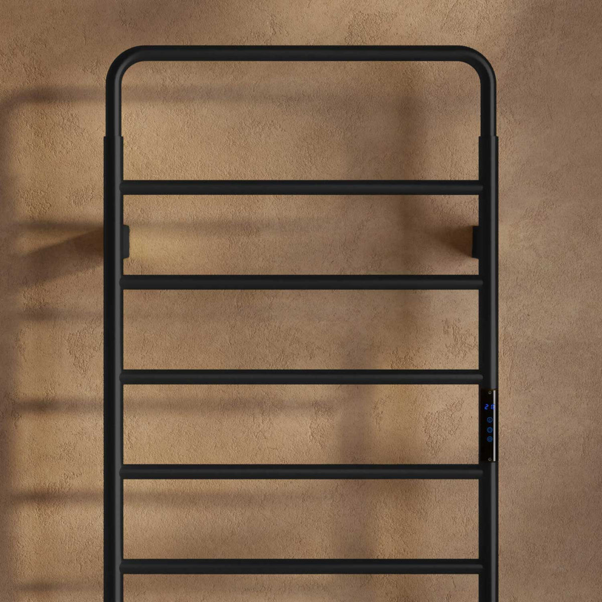 Aura 1200 x 500mm Electric Heated Towel Rail in Matt Black