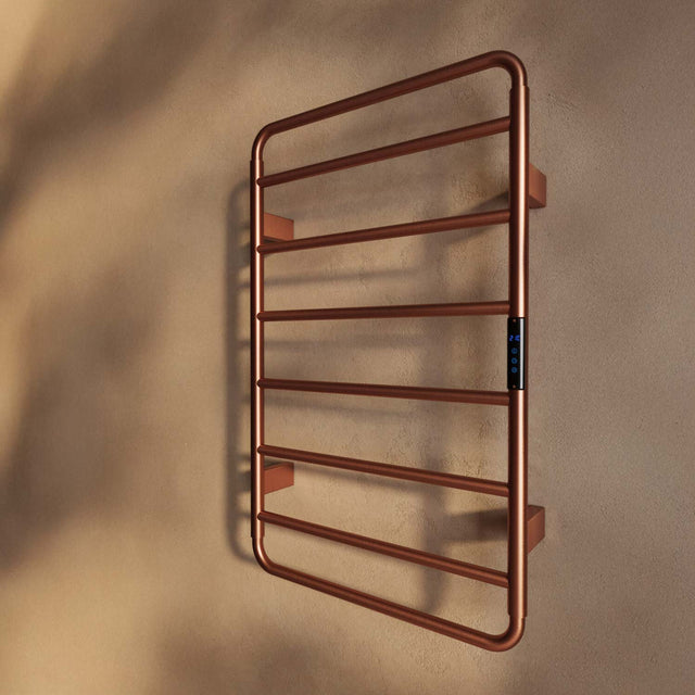 Aura 800 x 500mm Electric Heated Towel Rail in Brushed Bronze 3