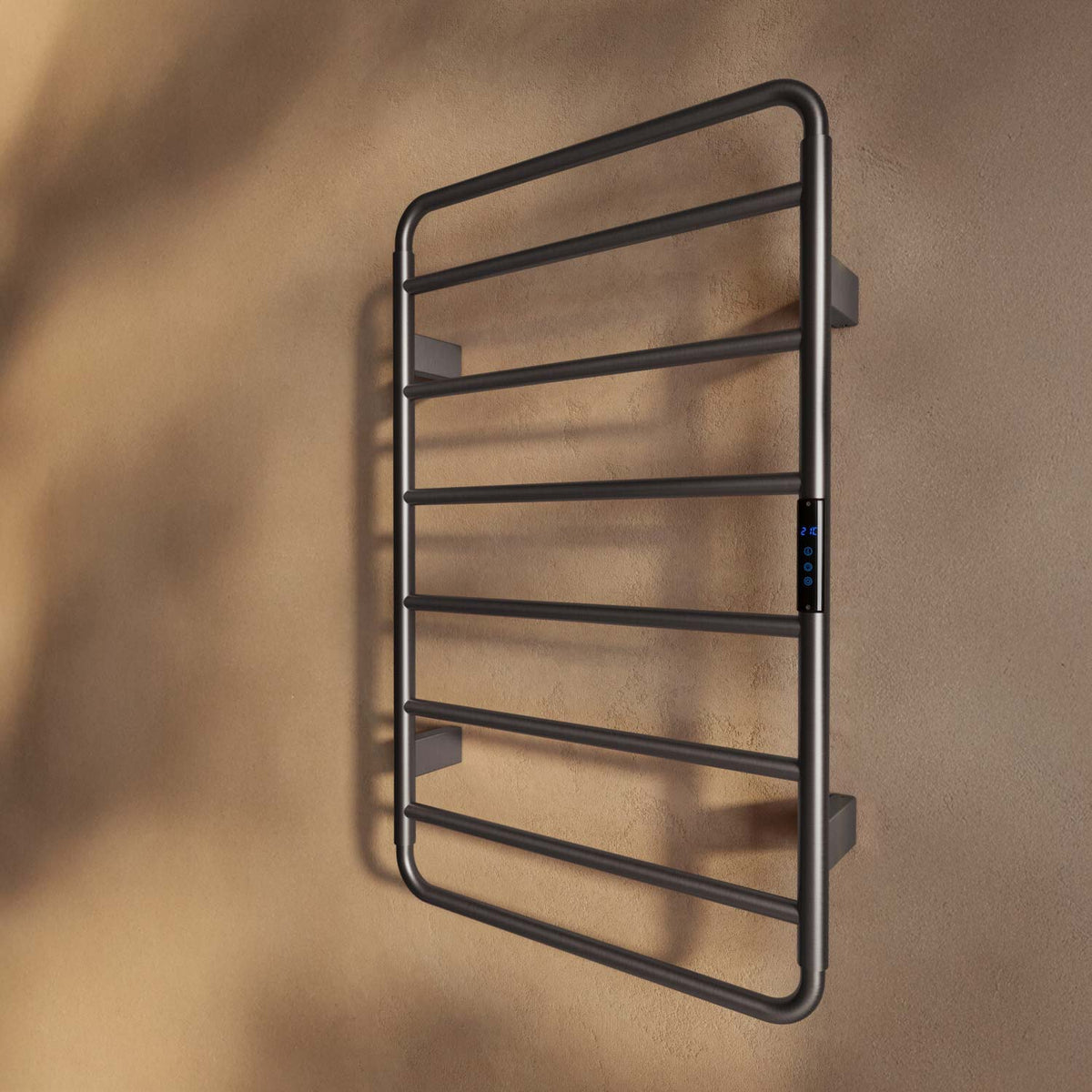 Aura 800 x 500mm Electric Heated Towel Rail in Gunmetal 3