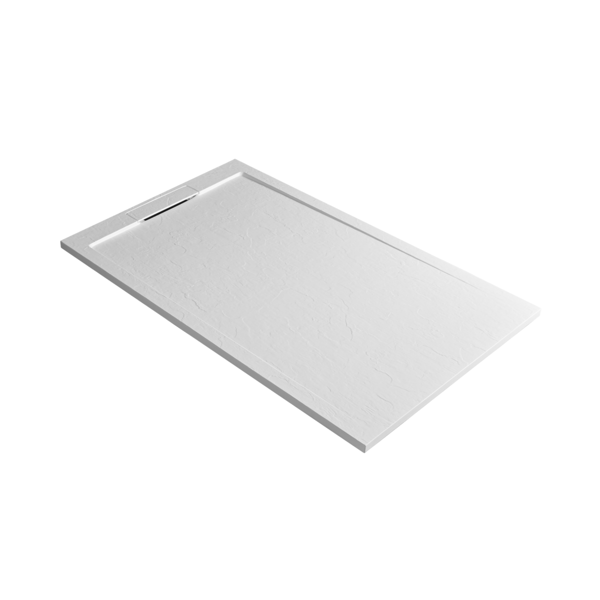Azura Slate Rectangular Shower Tray in Matt White