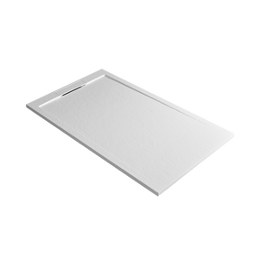 Azura Slate Rectangular Shower Tray in Matt White