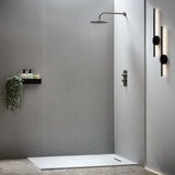 Azura Slate Rectangular Shower Tray in Matt White lifestyle 2