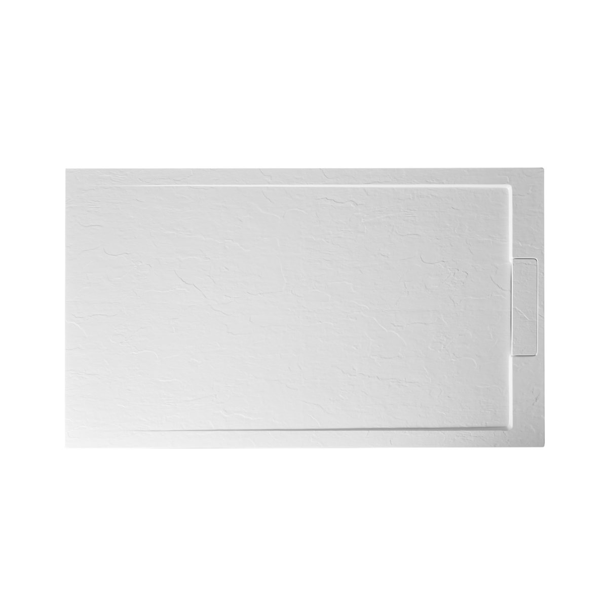 Azura Slate Rectangular Shower Tray in Matt White top