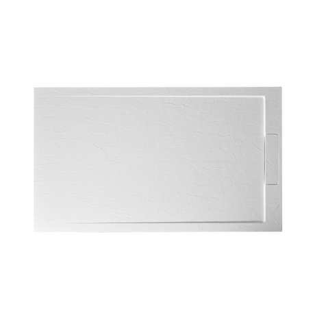 Azura Slate Rectangular Shower Tray in Matt White top