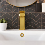Calvarra Vector Mono Basin Mixer with Push Button Waste Brushed Brass