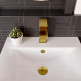 Calvarra Vector Mono Basin Mixer with Push Button Waste Brushed Brass