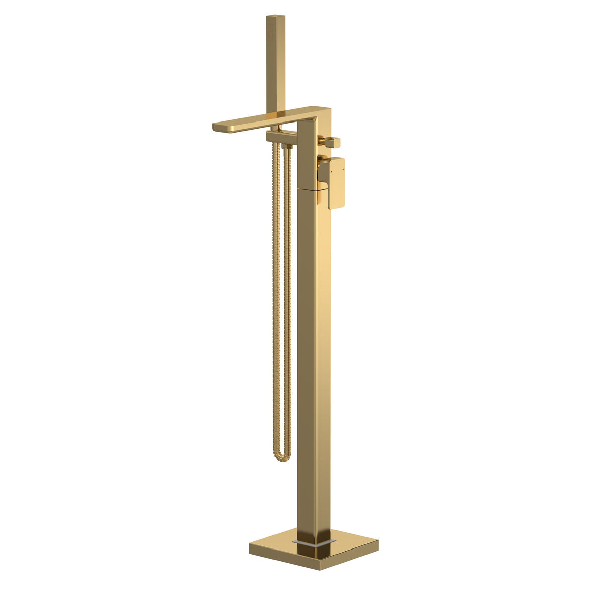 Calvarra Vector Freestanding Bath Shower Mixer in Brushed Brass