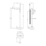 Calvarra Vector Freestanding Bath Shower Mixer in Brushed Brass