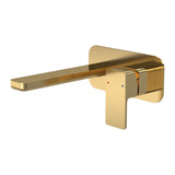 Calvarra Vector Wall Mounted 2TH Basin Mixer in Brushed Brass