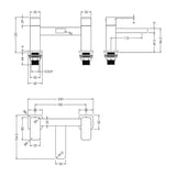 Calvarra Vector Bath Filler in Brushed Brass